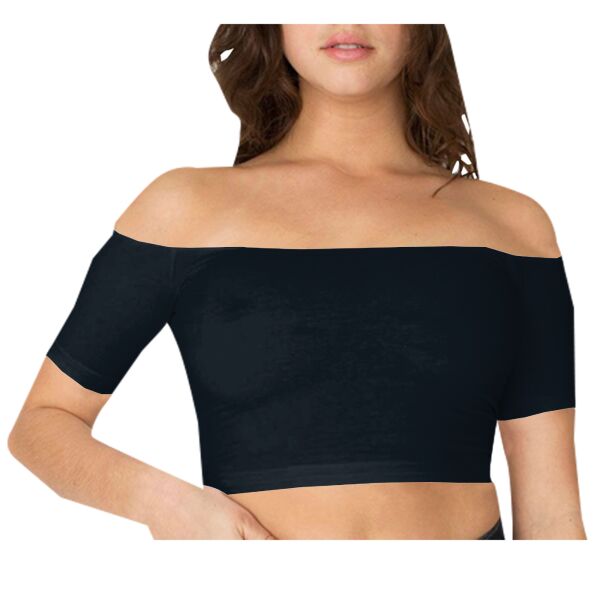 RSA8389 Cotton Spandex Off-Shoulder Top Thumbnail