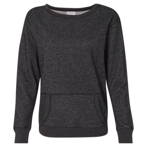 Women’s Glitter French Terry Wide Neck Sweatshirt Thumbnail