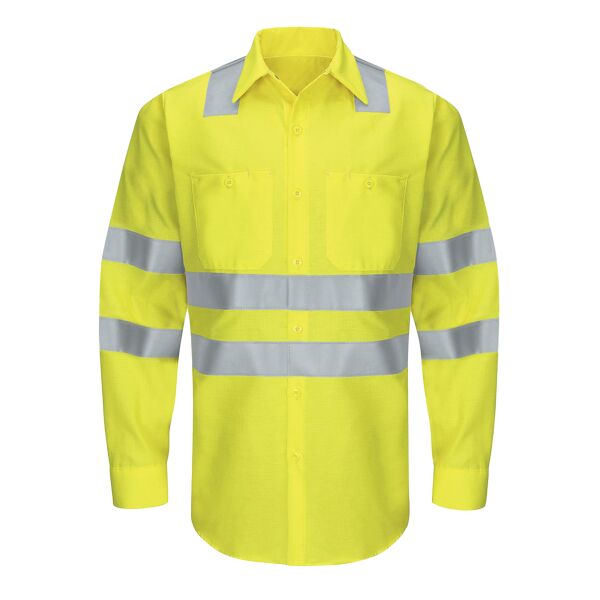 Men's Tall Enhanced & Hi-Visibility Long Sleeve Work Shirt Thumbnail
