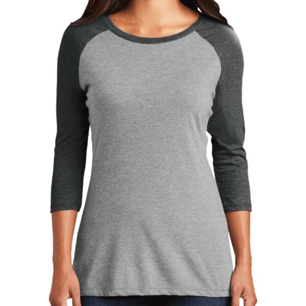 Ladies Tri-Blend 3/4 Sleeve T-Shirt Thumbnail